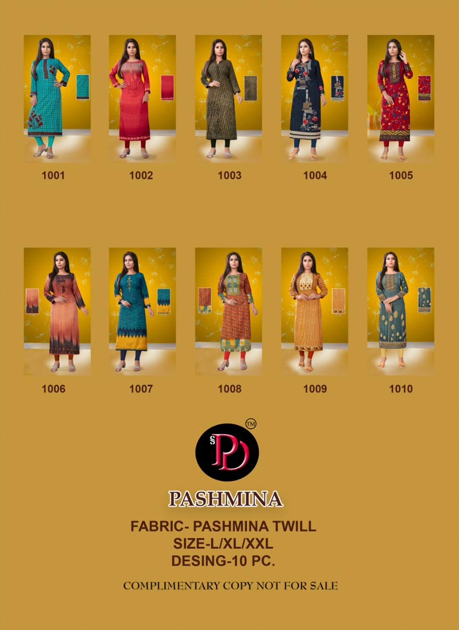 Pashmina Vol-1 Long Stitched Kurti Catalogue Set Pashmina Vol-1 Long Stitched Kurti Catalogue Set